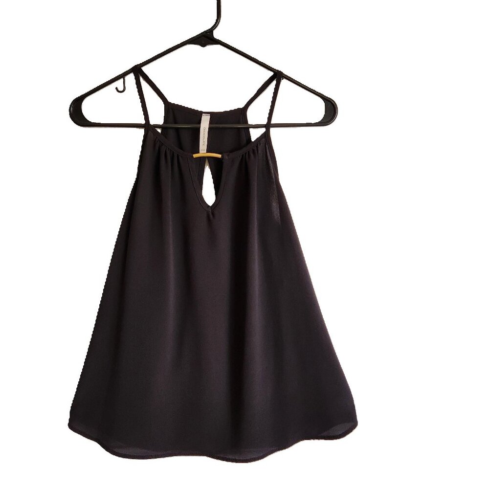 Chocolate U.S.A.Y2K Black Halter Neckline Top Small